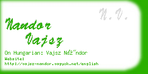 nandor vajsz business card